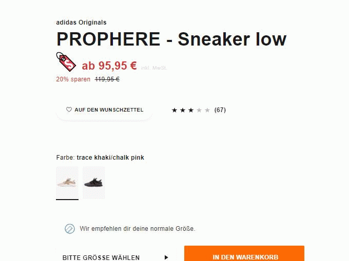 Zalando Preischeck Browser Addon